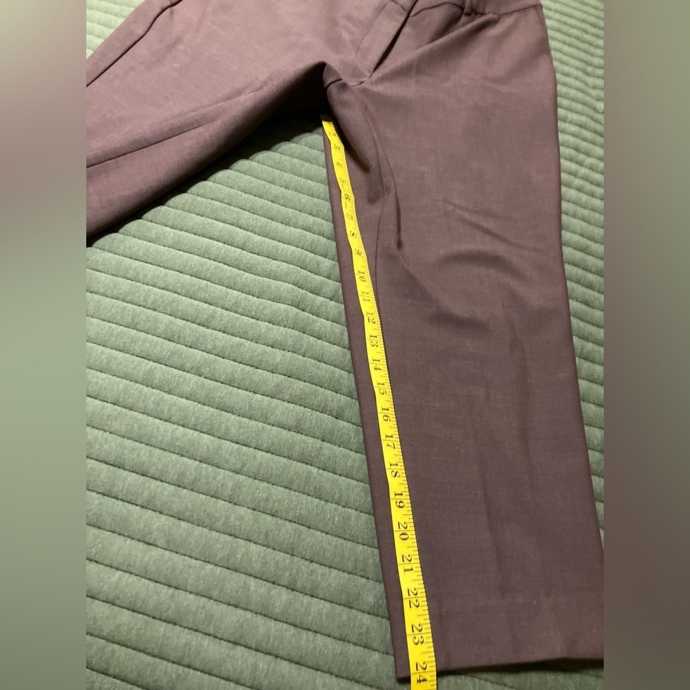 TALBOTS HAMPSHIRE STRAIGHT ANKLE PANT - CURVY FIT color Deepest Chocolate - Picture 7 of 10